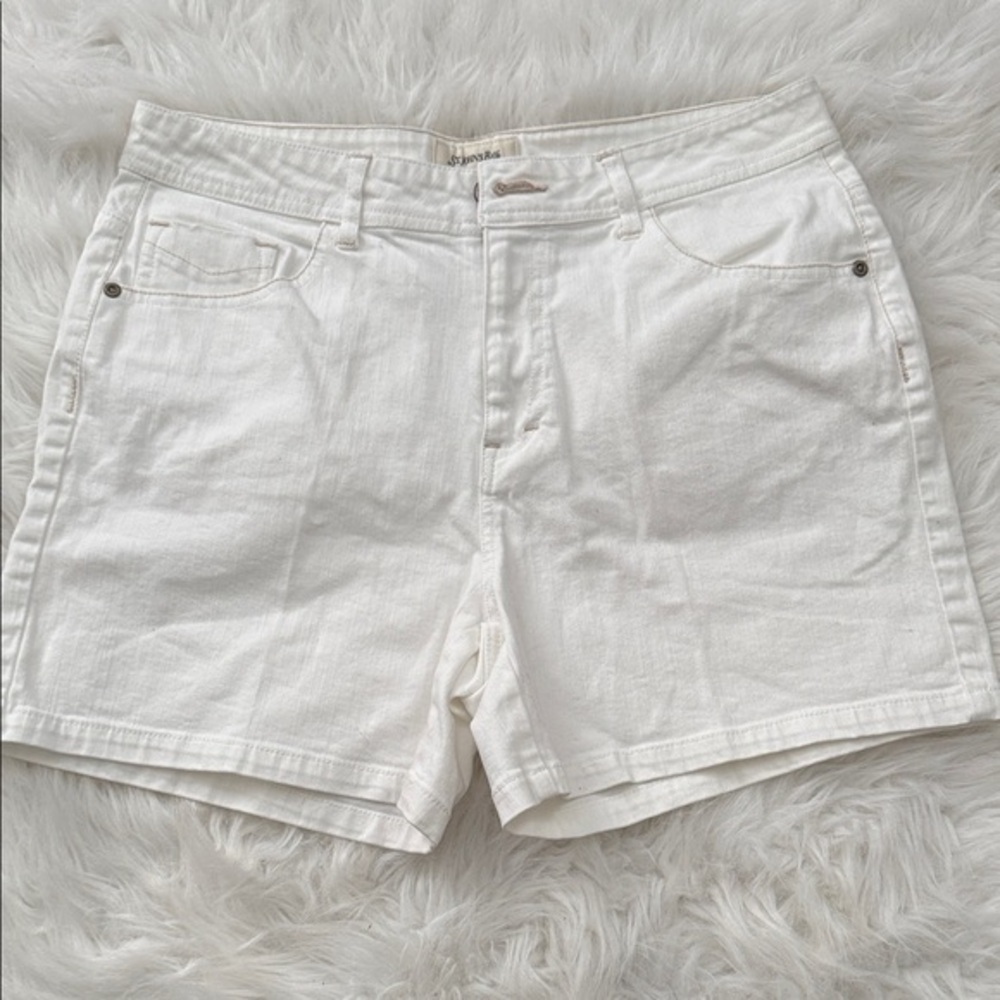 St. John's Bay White Jean Shorts